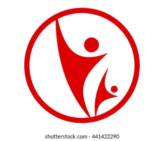 red figure icon image vector icon logo symbol