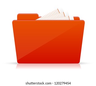 Red File Folder Icon Stock Vector (Royalty Free) 120279454 | Shutterstock