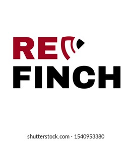 red finch head logo design svg