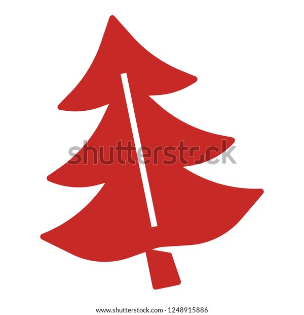 Red fir tree
icon. Simple illustration of red fir tree vector icon for web
design isolated on white
background