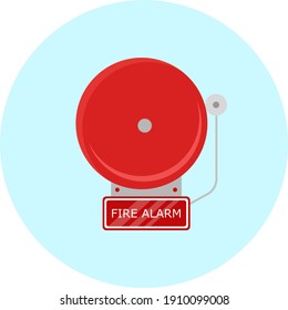 Red Fire Alarm, Illustration, Vector On A White Background.