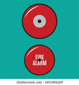Red fire alarm isolated. Fire alarm icon