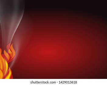 Ilustración de fondo de fuego rojo