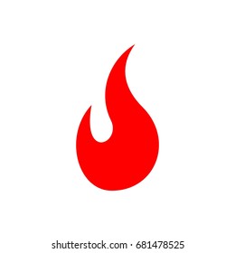 Red Fire Ball Logo Template Illustration Design. Vector EPS 10.