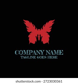 Design-Vorlage für Red Fire Butterfly-Logo
