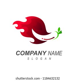 red fire with chili logo