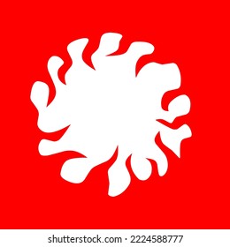 red fire circle template More editable blank space. Great for fire, web and food posters. Vector illustration
