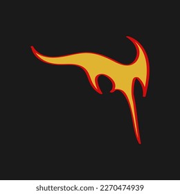 Caricatura del vector de elementos de fuego rojo. Patrón sin fisuras de la vieja escuela.
