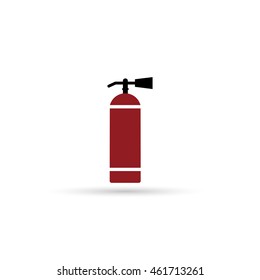 Red fire extinguisher.