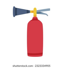 Red Fire Extinguisher as Active Protection Device and Safety Equipment Vector Illustration