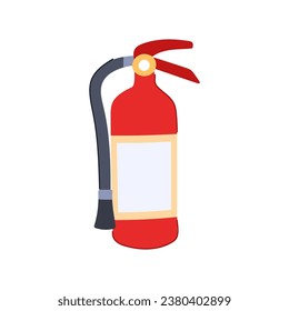 caricatura del extinguidor de incendios rojo. equipo de extinción, precaución con spray, ayuda a alarmar el signo del extintor de incendios rojo. ilustración vectorial de símbolo aislado