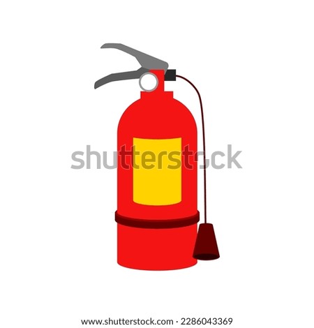 red fire extinguisher flat design style with good quality