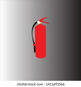 Red Fire extinguisher with Gradient Background