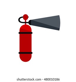 red fire extinguisher. Fire extinguisher icon isolated on white background.  vector illustration