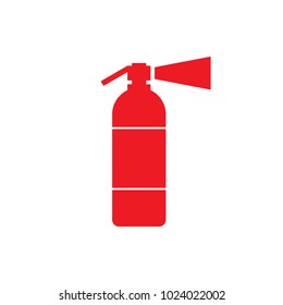 Red fire extinguisher icon. Vector.