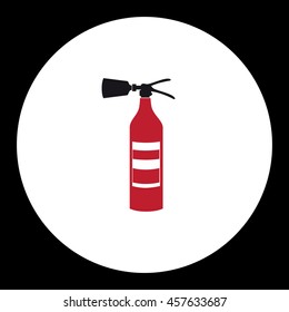 red fire extinguisher simple isolated icon eps10