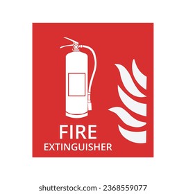 Vector de símbolo de extinguidor de incendio rojo
