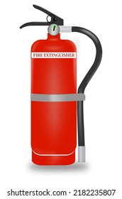 Red fire extinguisher vector illustration
