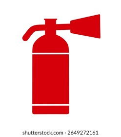 vetor de extintor de incêndio vermelho sobre fundo branco