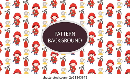 Red fire fighter background pattern