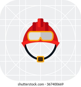 Red fire fighter helmet