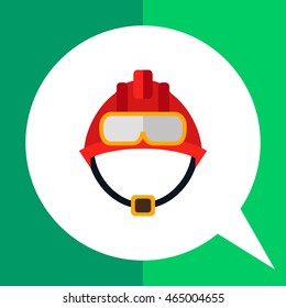 Red fire fighter helmet