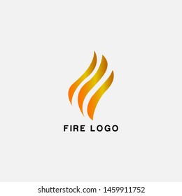 Red Fire Flame Icon Logo design 