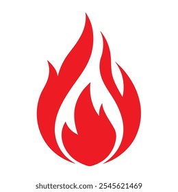 Logo-Schild "Red Fire Flame". Dies ist eine bearbeitbare Vektordatei.