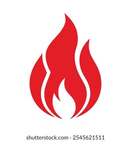 Logo-Schild "Red Fire Flame". Dies ist eine bearbeitbare Vektordatei.