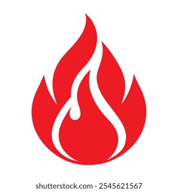 Red Fire Flame Logo Sign. This is a Editable vector file.