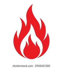 Red Fire Flame Logo Sign. This is a Editable vector file.