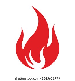 Red Fire Flame Logo Sign. This is a Editable vector file.