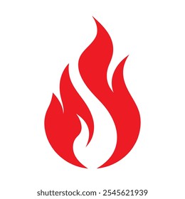Logo-Schild "Red Fire Flame". Dies ist eine bearbeitbare Vektordatei.