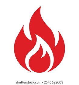 Red Fire Flame Logo Sign. This is a Editable vector file.