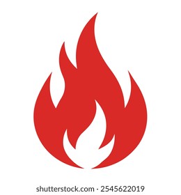 Red Fire Flame Logo Sign. This is a Editable vector file.