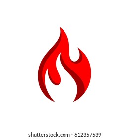 Red Fire Flame Logo Template Illustration Design. Vector EPS 10.