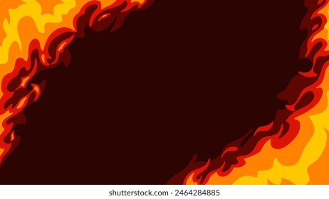 Llamas de fuego rojo en estilo tribal para el fondo y la decoración del vehículo Ilustración vectorial de diseño