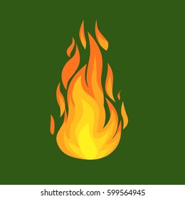 Red Fire flames vector  icons
