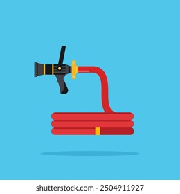 red fire hose icon. fire fighting equipment illustration. suitable for poster and web icon use