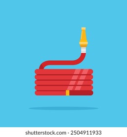 red fire hose icon. fire fighting equipment illustration. suitable for poster and web icon use