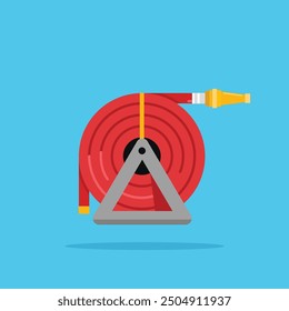 red fire hose icon. fire fighting equipment illustration. suitable for poster and web icon use