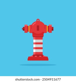 roter Hydrantenpfeiler. Feuerlöscher Ausrüstung Illustration. geeignet für Poster- und Web-Icon-Nutzung