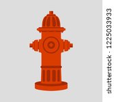  red fire hydrant   vector illustration flat style