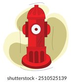 Red fire hydrant.red fire hydrant vector illustration