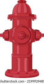 red fire hydrant vector illustration