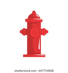 Red fire hydrant vector Illustration