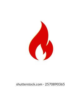 A red fire icon illustration