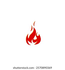 A red fire icon illustration
