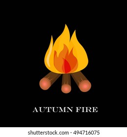 Red Fire icon isolated on background. Modern simple, flat blazing flame sign.