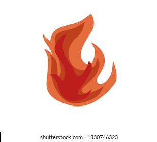 Red fire from logo or icon tranding